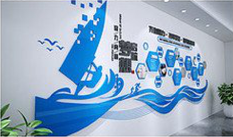 德昌海浪主题文化墙如何设计?