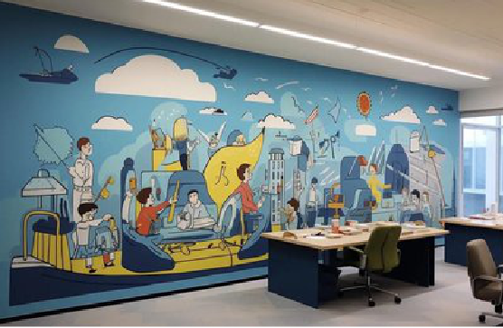 德昌办公室墙绘的特点。