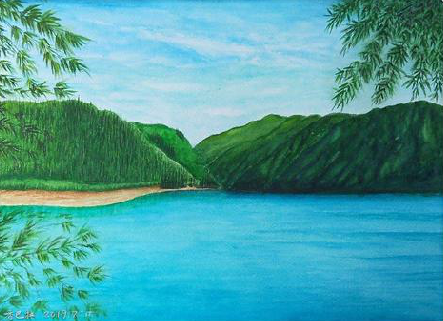 德昌在墙绘中，如何绘画绿水青山？