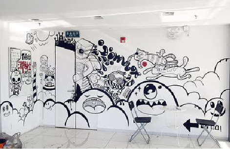 德昌手绘墙并非传统涂鸦。